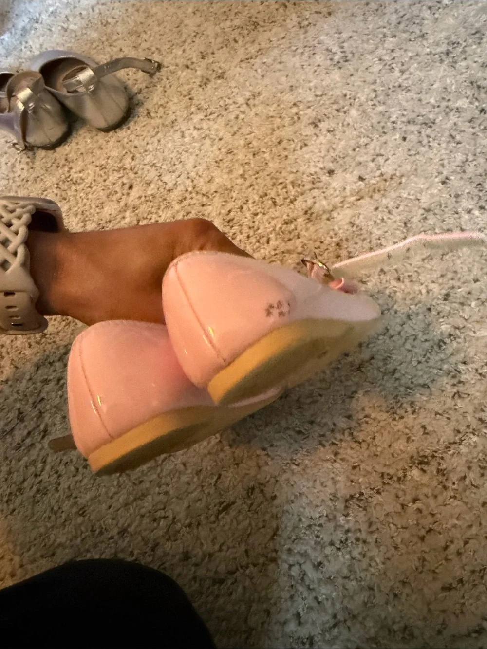 Janie and Jack Pink Patent Mary Jane Bow Dress Shoes size 10